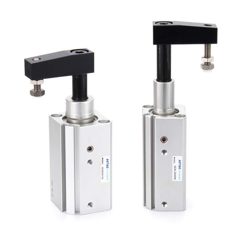 亚德客回转夹紧气缸QCKL/QCKR40X20S/40X30S/40X50S/50x50S旋转缸