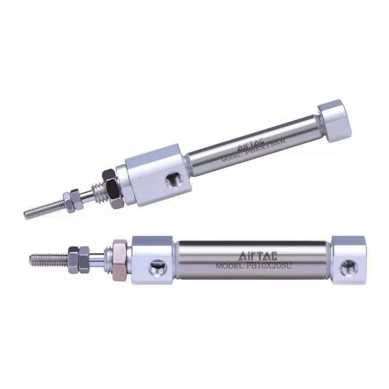 PB4X5亚德客不锈钢笔形气缸PB4X10 15 20 PB6X25SR 30SR 40 50 60