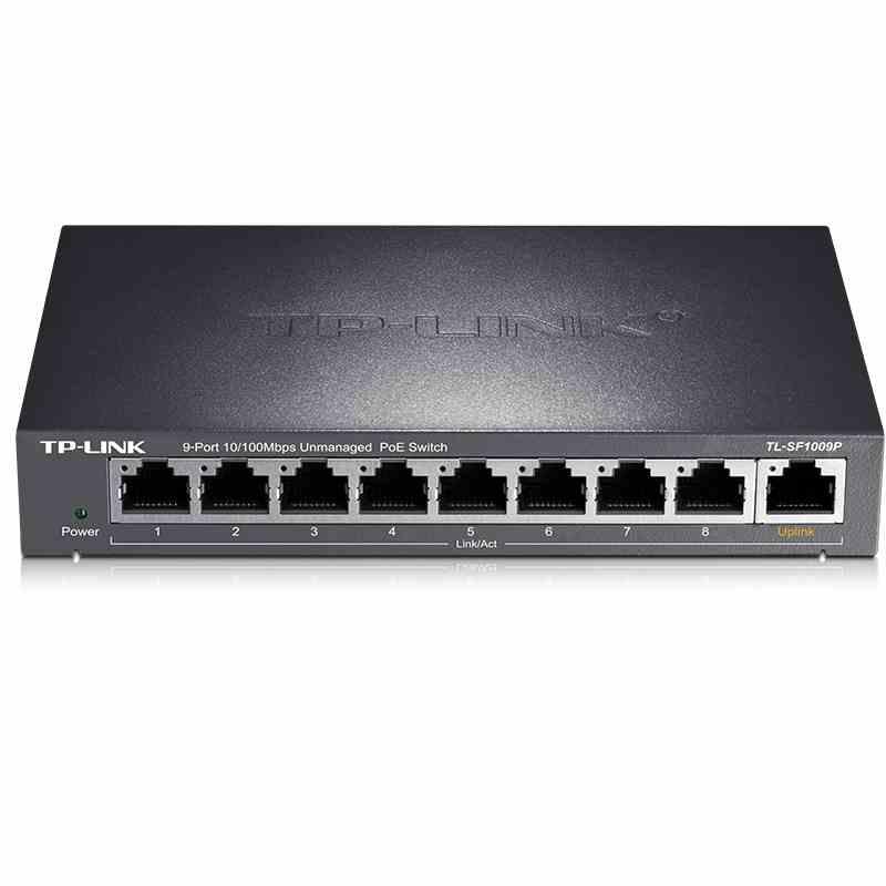 TP-LINK TL-SF1009P 9口POE供电口交换机无线AP网络摄像机供电poe