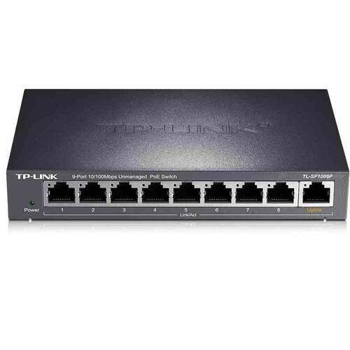 TP-LINK TL-SF1009P 9口POE供电口交换机无线AP网络摄像机供电poe
