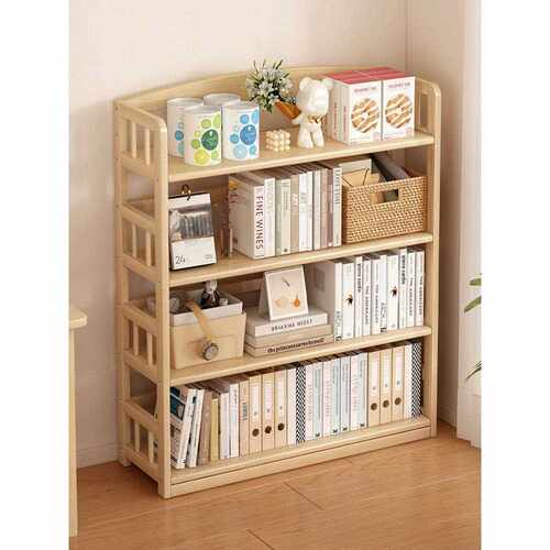 儿童实木书架落地式储物架简易多层书柜客厅墙式多功能储物柜