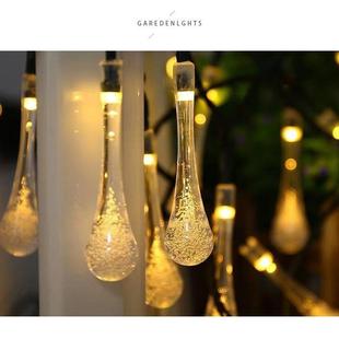 爆款厂家直供水滴灯串气泡雨滴电池盒LED灯串满天星户外装饰灯