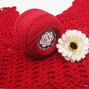 爆款8号蕾丝线丝光棉丝线毛线团手工编织钩针桌面毛线厂家精纺