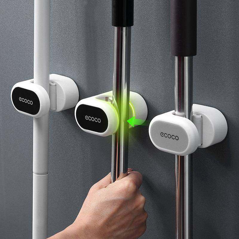 爆款拖把挂钩卫生间免打孔壁挂式拖把收纳架多功能家用拖布挂钩扫,收纳整理,挂钩/粘钩,淘宝优惠券,粉丝福利购,淘宝优惠卷