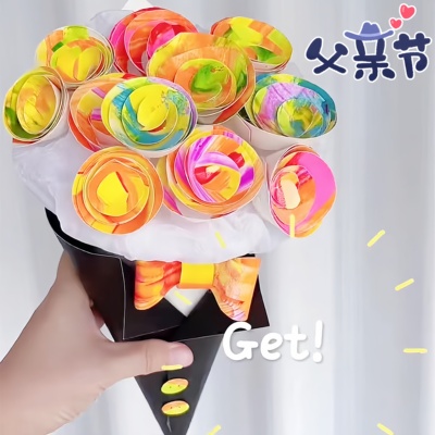 父亲节手工diy材料包领结花束