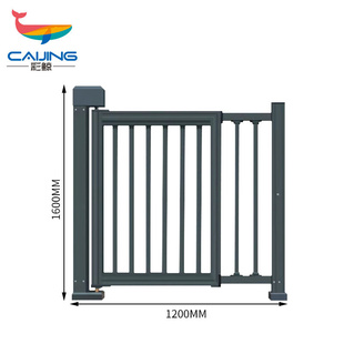 彩鲸(IJ)J手动铝合金小门小区学校广告门行通道