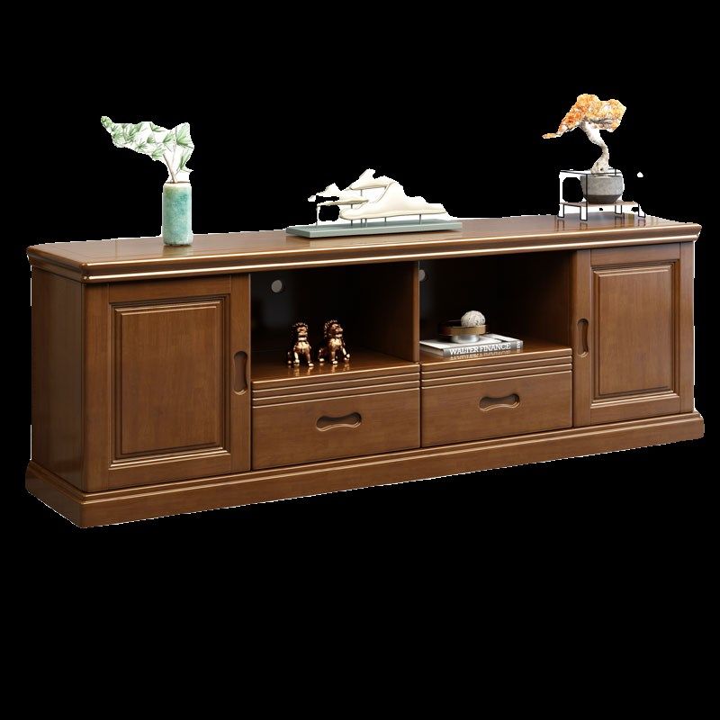实木电视柜客厅家用高款电视柜收纳储物柜一体卧室落地电视柜