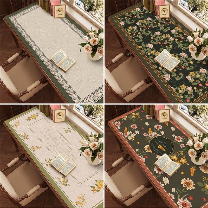 书桌垫写字台桌垫可自由裁剪电脑办公桌布定制防水皮革垫高级感