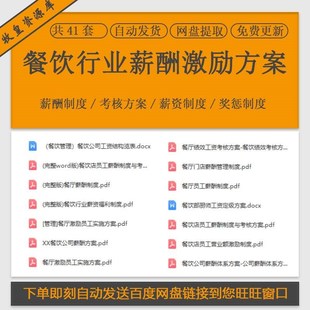 餐饮店员工薪酬福利制度考核方案餐厅员工合伙人厨师薪酬激励方案