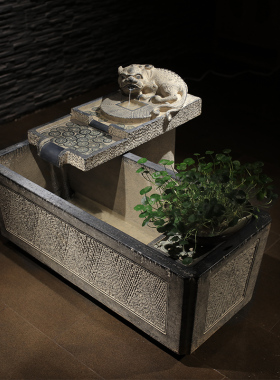 大型流水c摆件客厅玄关装饰落地水景貔貅招财鱼缸喷泉庭院鱼池造