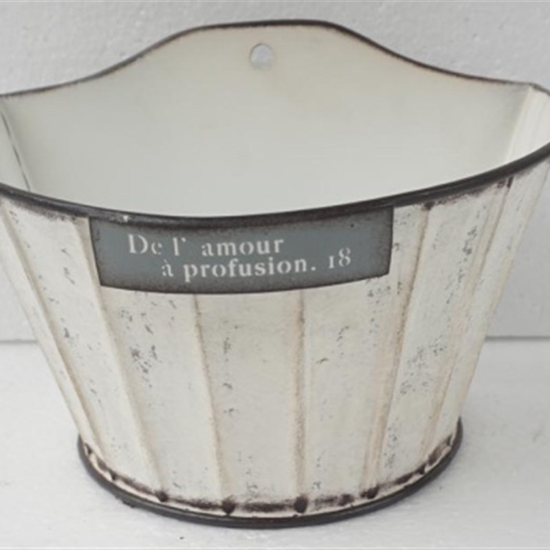 日系铁艺半圆壁挂花盆挂x盆做旧复古杂货花园装饰 ins