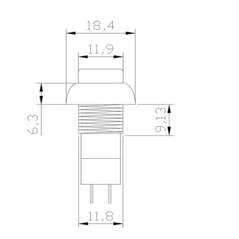 12MM自复位微触动开关小型孔按压式 PBS-11B开关黑开关按钮圆形,五金/工具,开关按钮零件,淘宝优惠券,粉丝福利购,淘宝优惠卷