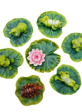 户外仿真浮水青蛙天鹅雕塑摆件花园庭院公园假山喷泉鱼缸鱼池装饰