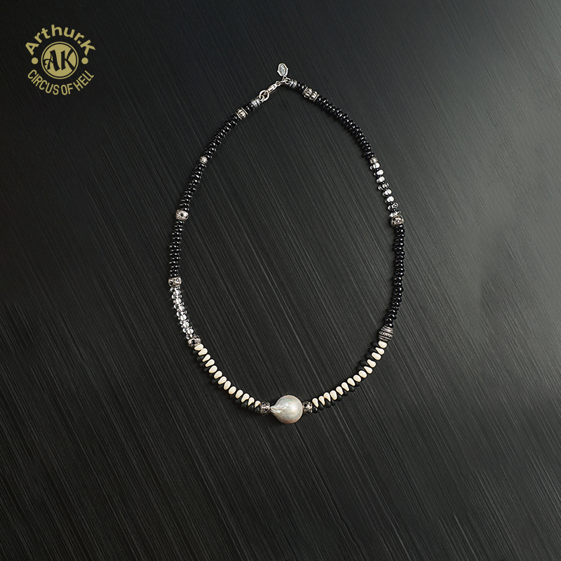 Arthur.k天照系列日本原创手工天然矿石925银男女暮霜项链均码