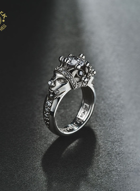 Arthur.k伊邪那美系列日本原创手工亮面925银男女光辉女小丑戒指