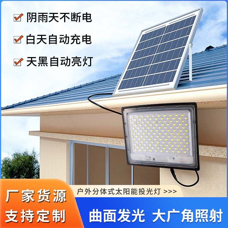 LED曲面超广角太阳能户外投光灯