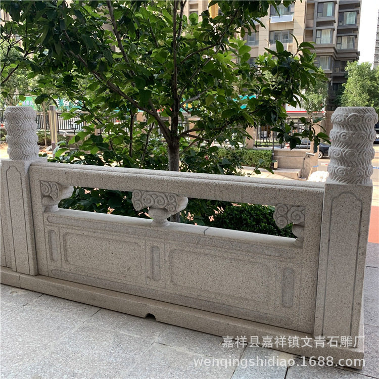 批发加厚花岗岩整体式石栏杆