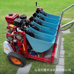 拖拉机牵引大蒜播种机  汽油六行大蒜点播机 电动三行种蒜机