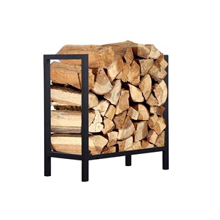 室内铁艺储木架置物架可移动简约柴火架室内室外可拆装款柴架