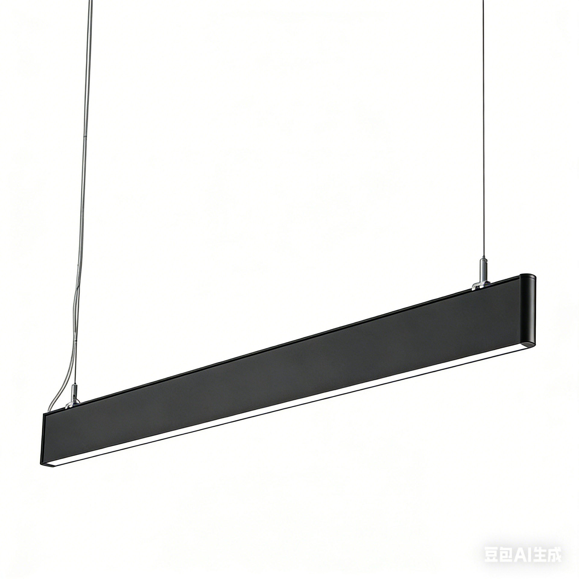 黑色 LED 长条灯简约商用 办公室照明敞开式厨房操作台灯条形
