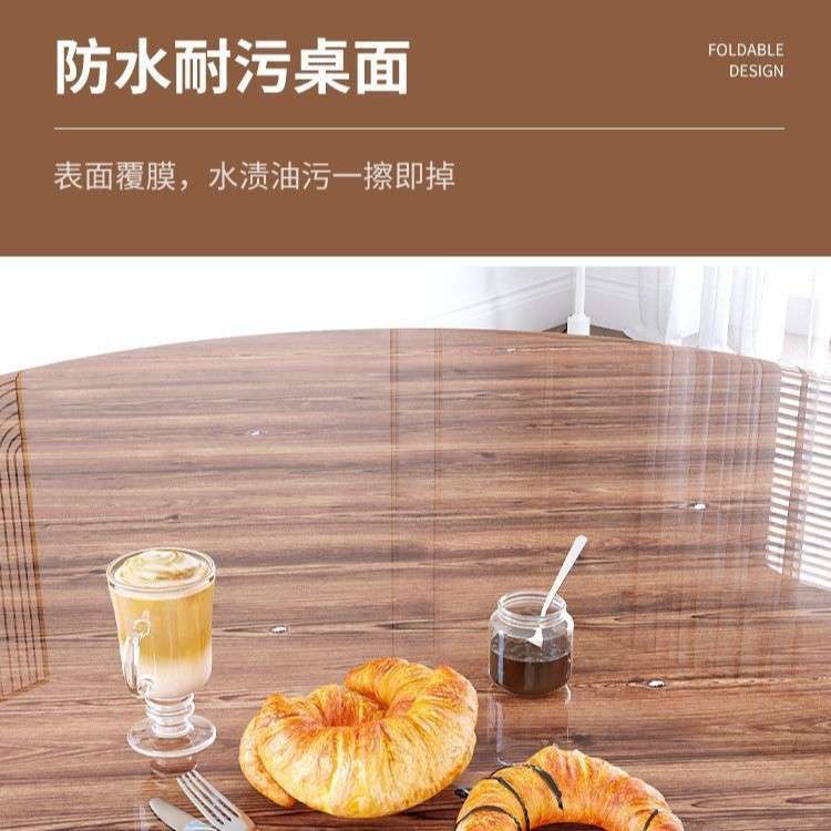 实木折叠餐桌10人15人家用饭店大圆桌带转盘食堂餐馆圆桌面板台面