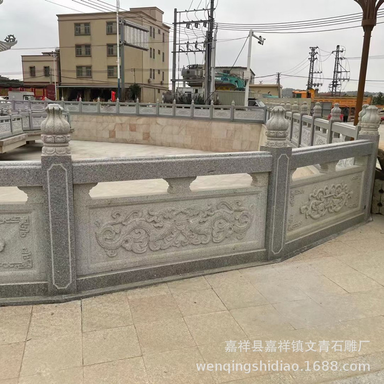 河道桥梁文青石雕护栏牢固