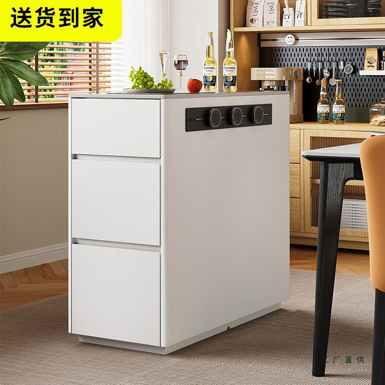 小户型窄岛台餐桌一体单柜