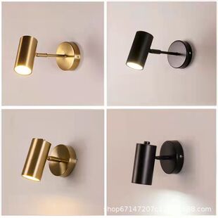北欧卧室床头壁灯阅读旋转射灯书房化妆镜前灯卫生间酒店宾馆灯具