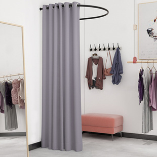 厂家现货商场活动临时更衣室服装店简易试衣间轨道门帘式室内货架