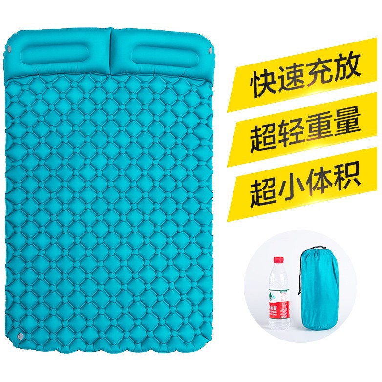 双人充气露营睡垫加宽折叠床垫午休垫野餐防潮垫TPU材质防水舒适