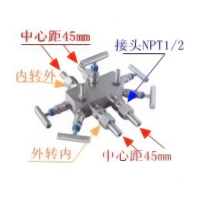 气压表水压表不锈钢指针式压差表的平衡阀安装