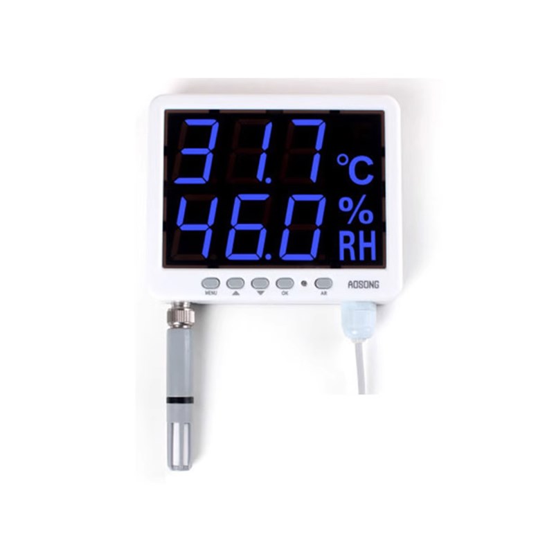 奥松工业温湿度变送器传感器温湿度计显示仪报警器RS485输出AS109