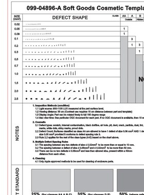 099-04896外观缺陷形状量规点线规污点对比卡异物伤痕菲林尺