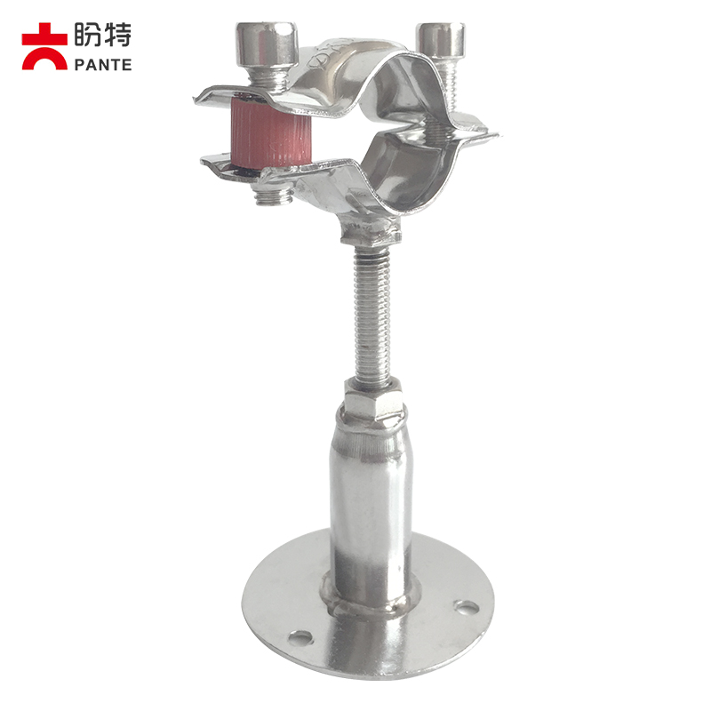 盼特30a4可调节管支架带底盘伸缩式管子夹不锈钢管码管卡管托