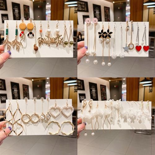 一周耳钉套装女2021年新款潮冷淡风简约小巧高级感耳环送闺蜜耳饰