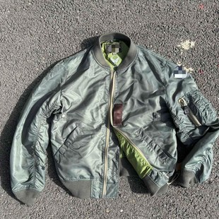 爆狠1955初期MA 型 1型春秋单夹克棒球L服薄外套 男女宽松版