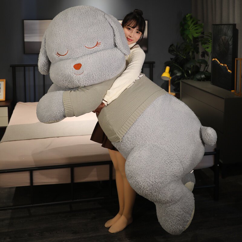 猴子公仔抱枕女生床上o睡觉抱着布娃娃可爱粉色趴趴狗玩偶毛绒玩