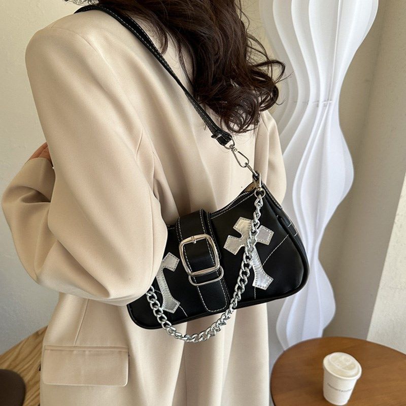 高级感腋下包包女2023新款潮小众时尚百搭复古链条通勤单肩斜挎包