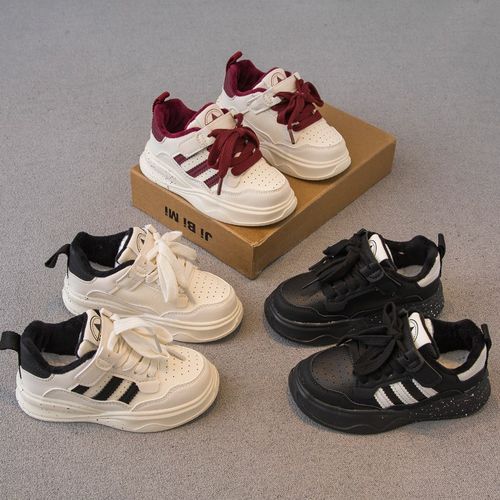 男童鞋子2024秋冬新款加绒运动鞋儿童二棉鞋轻便篮球鞋女童小白鞋