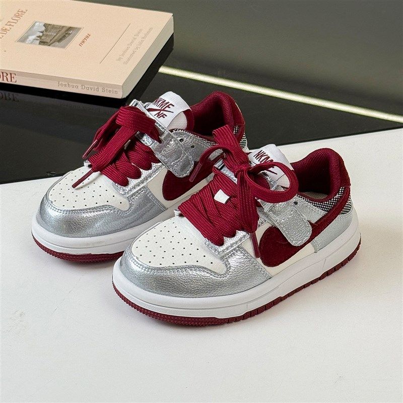 儿童板鞋2025春季新款女童圣诞新年红鞋子真皮时尚洋气男童休闲鞋,童鞋/婴儿鞋/亲子鞋,板鞋,淘宝优惠券,粉丝福利购,淘宝优惠卷