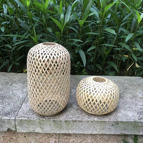 精品竹编灯笼纯手工制作灯罩居家吊灯复古禅意休闲装饰带灯座灯泡