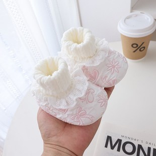 外出护脚6 不掉春秋冬季 12个月8 袜1岁女宝宝公主鞋 婴儿软底步前鞋