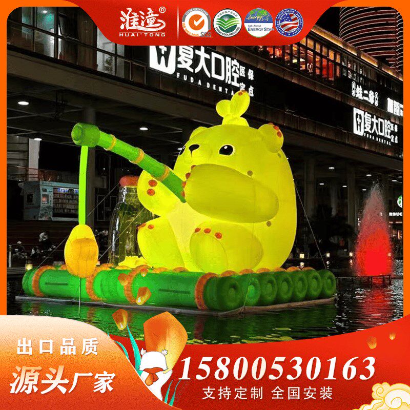 大型充气卡通玩偶气模植物动物商C场景区节日活动可定制发光美陈