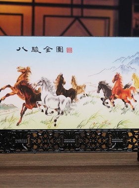 漆器小台屏书桌摆件 家居小屏风 中国风特色礼品工艺品送老外礼物