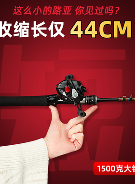 超软碳素伸缩马口竿便携UsL调微物竿路滑路亚竿水滴轮套装白条翘