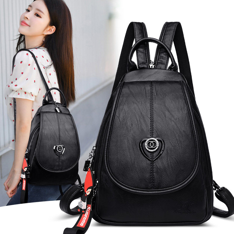 中年防盗真皮双肩包女2021新款防盗韩版旅行夏季休闲潮流小背包软