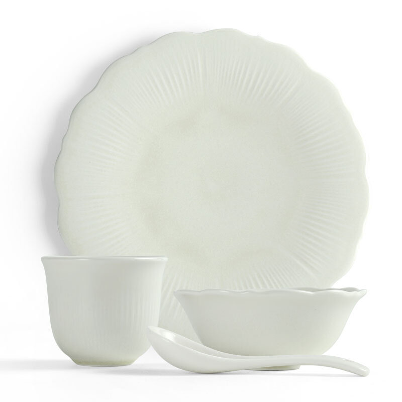 DXC新中式酒店餐具摆台套装四件套 会所宴会厅用台面餐具盘碗套装