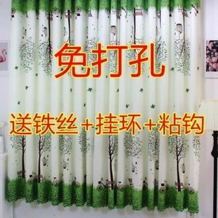窗帘布经济型布料清仓处理房成品头出租便宜清货用遮光 窗帘挂钩式