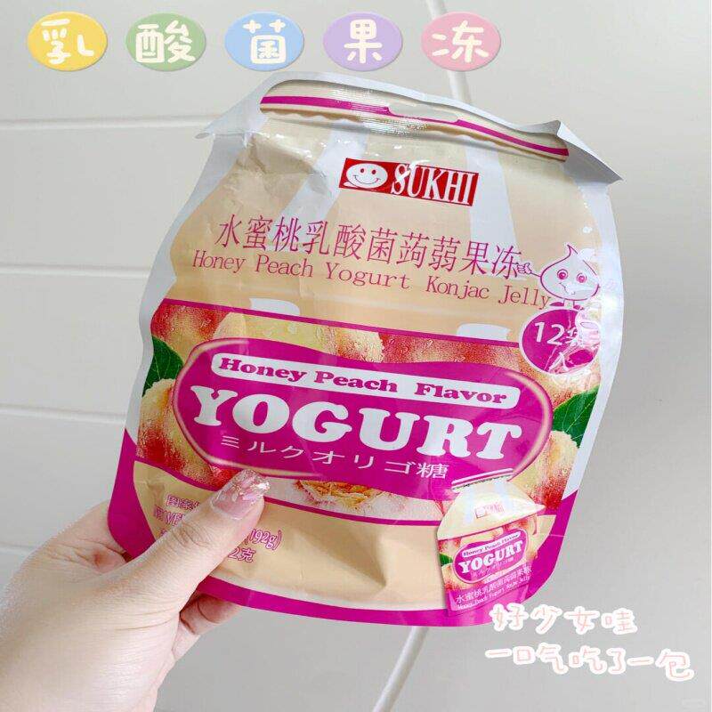 SUKHI乳酸菌蒟蒻果冻192克芒果味葡萄味草莓水蜜桃口味包邮