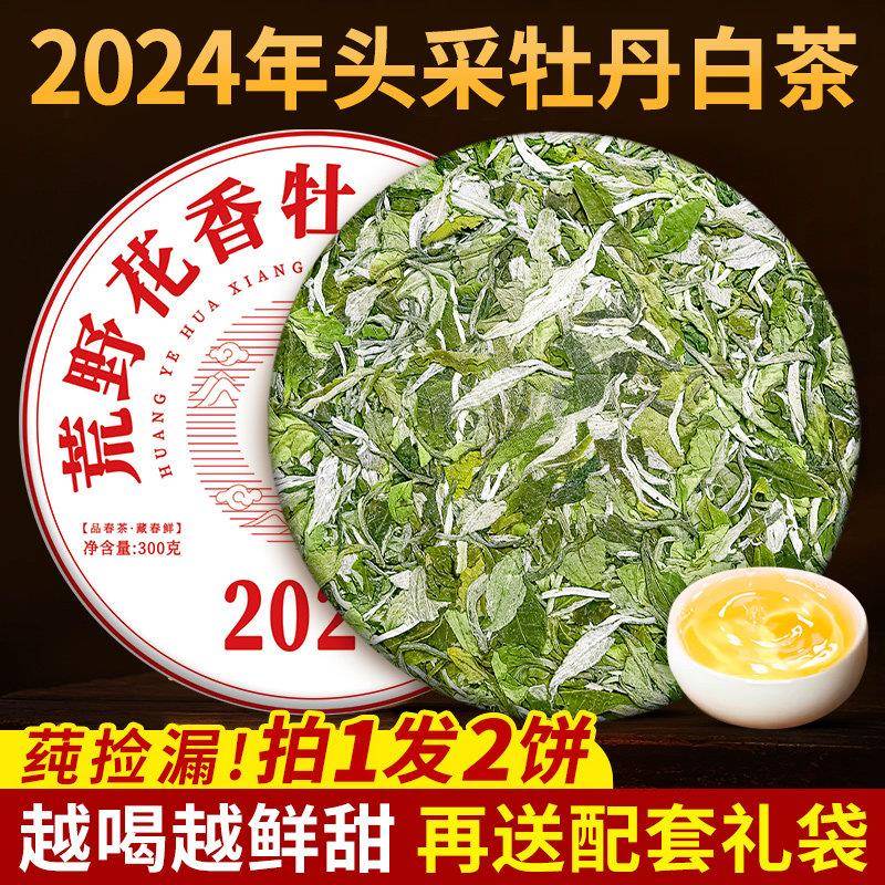 【买一送一】2024福建高山荒野新茶正宗白牡丹茶饼限时拍1饼发2饼